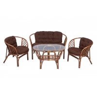 Комплект Багама с диваном и овальным столом (коричневые подушки) - Изображение 5